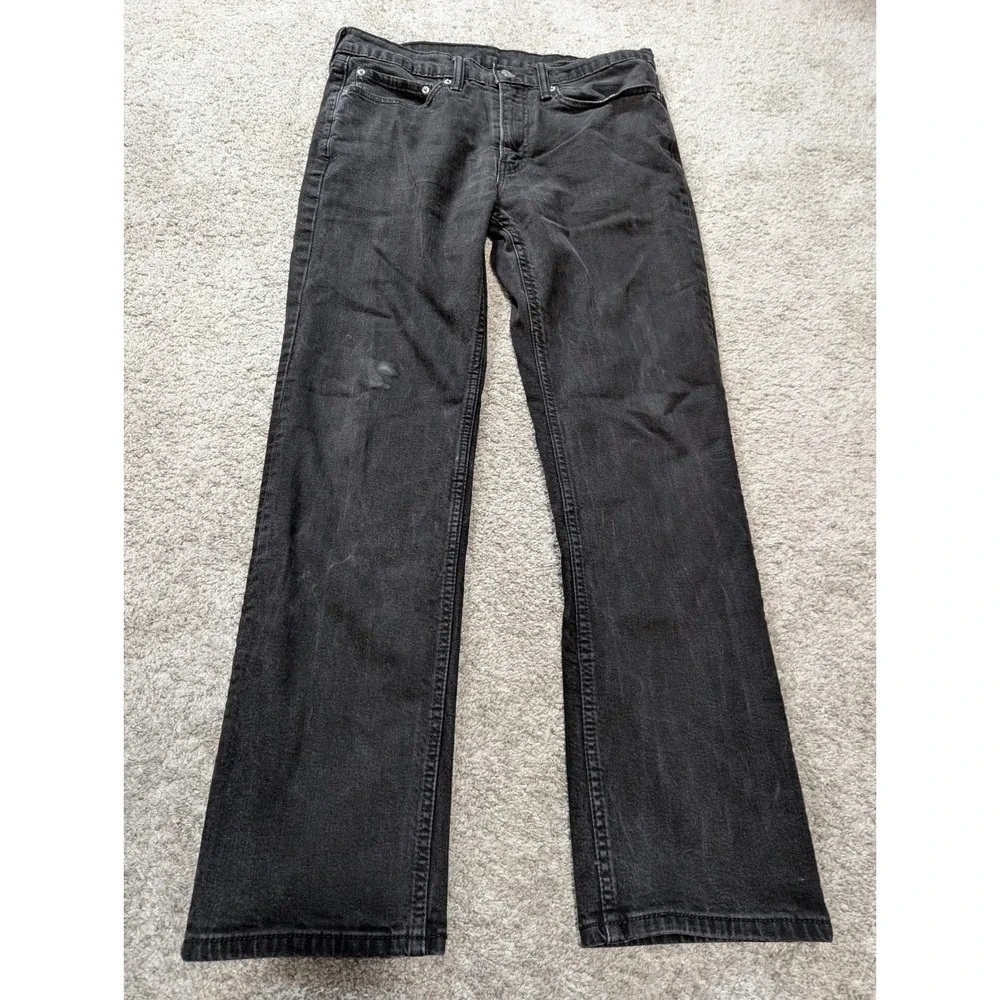 Levi's Jeans Mens 34x32 Black 514 Straight Fit Denim Pants Classic Casual Rugged